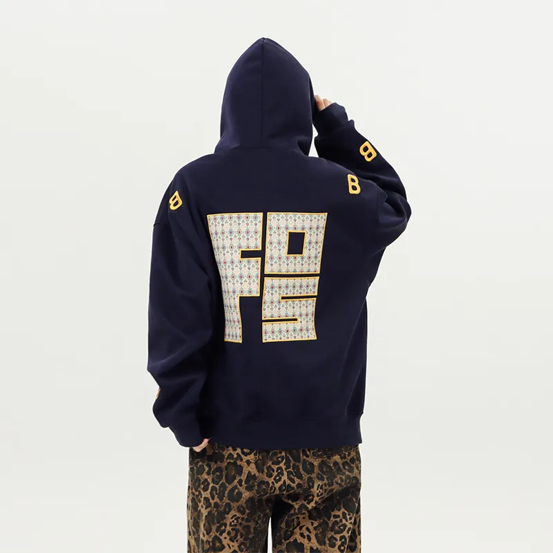 PAZZO Fashion Sports Loose Fit Long Sleeved Hooded Top Unisex-6