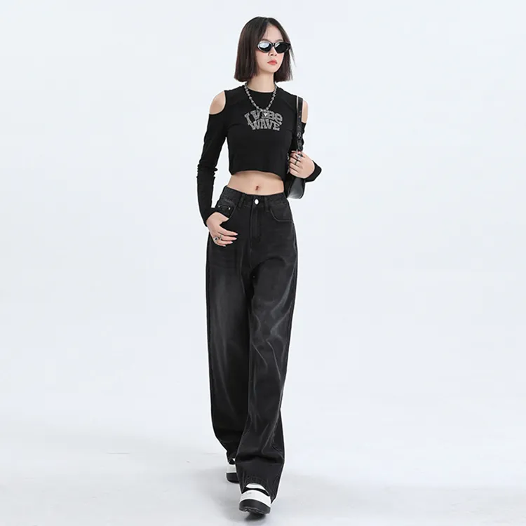 PAZZO Jeans Women's Black Gray Color-4