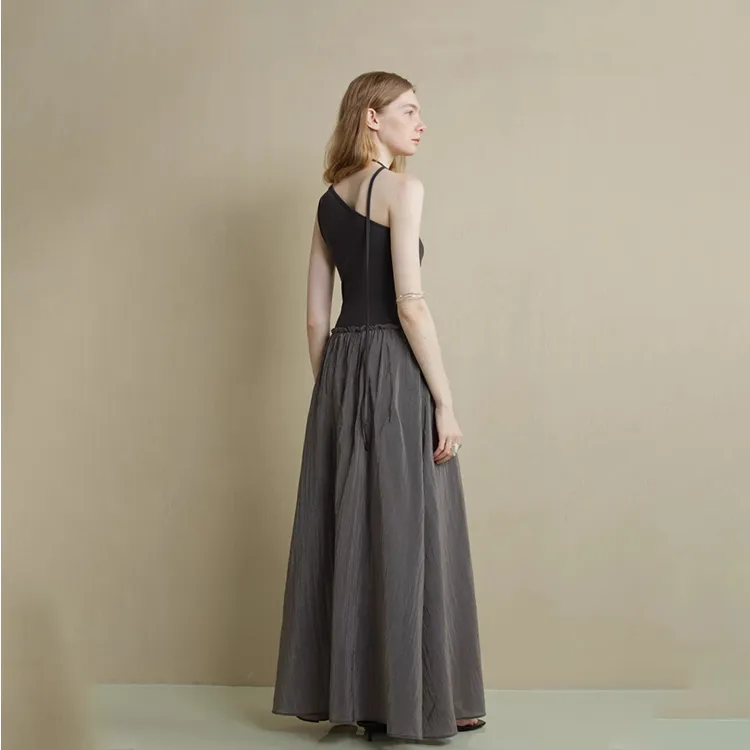PAZZO Sleeveless Dresses Women's Black Gray Color-6
