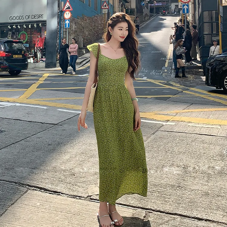 PAZZO Short Sleeved Dress Women's Green-4