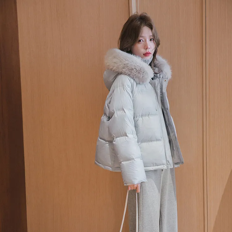 PAZZO Loose Fit Versatile Elegance Cropped Puffer Jacket Women's-6