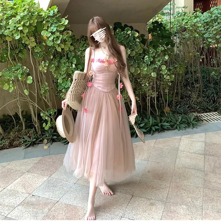 PAZZO Slip Dresses Women's Nude Pink-4