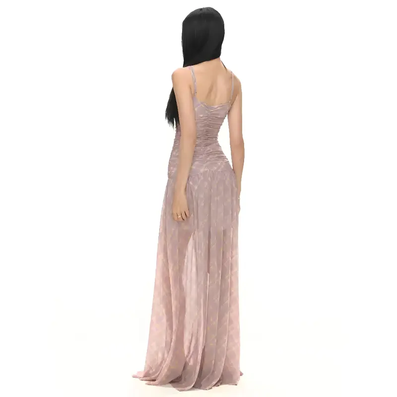 PAZZO Slip Dresses Women's Pink Purple-3