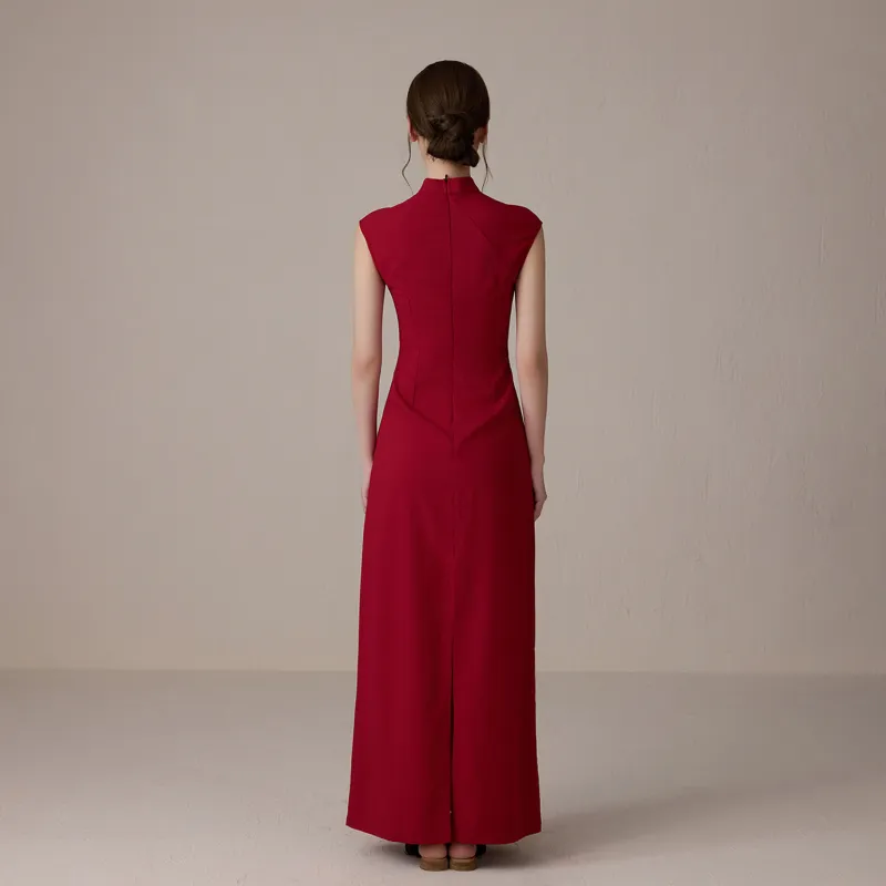 PAZZO Sleeveless Dresses Women's Red-5