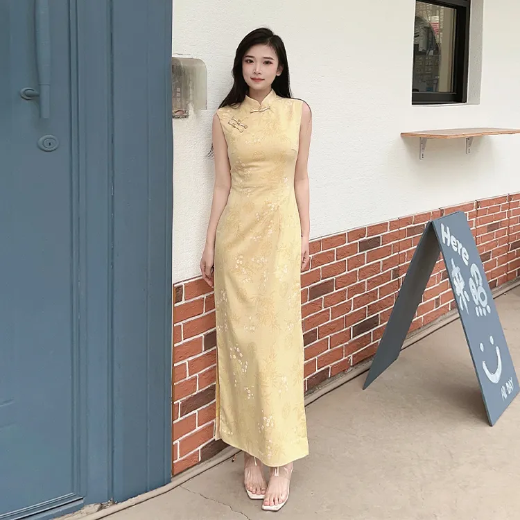 PAZZO Sleeveless Dresses Women's Light Yellow-4