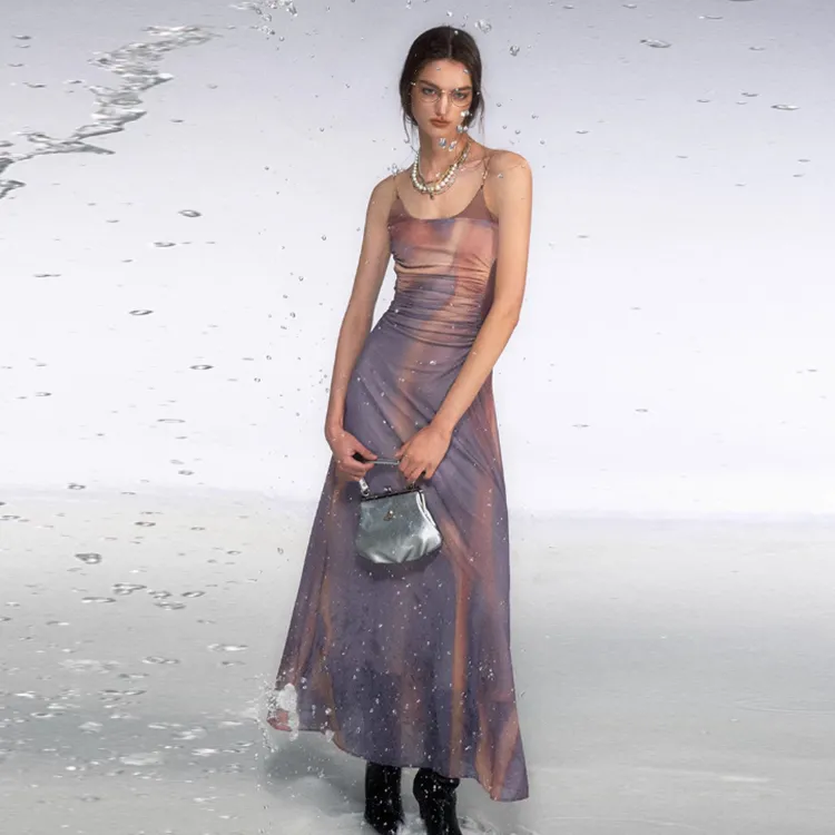 PAZZO Slip Dress Women's Purple-7