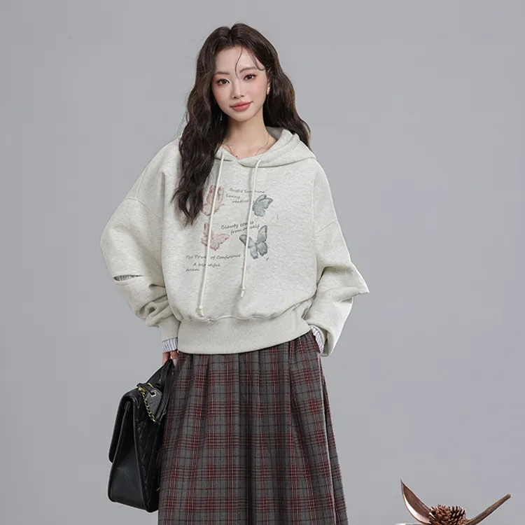 PAZZO Sweet Style Soft And Gentle Loose Fit Hoodie Women's-4
