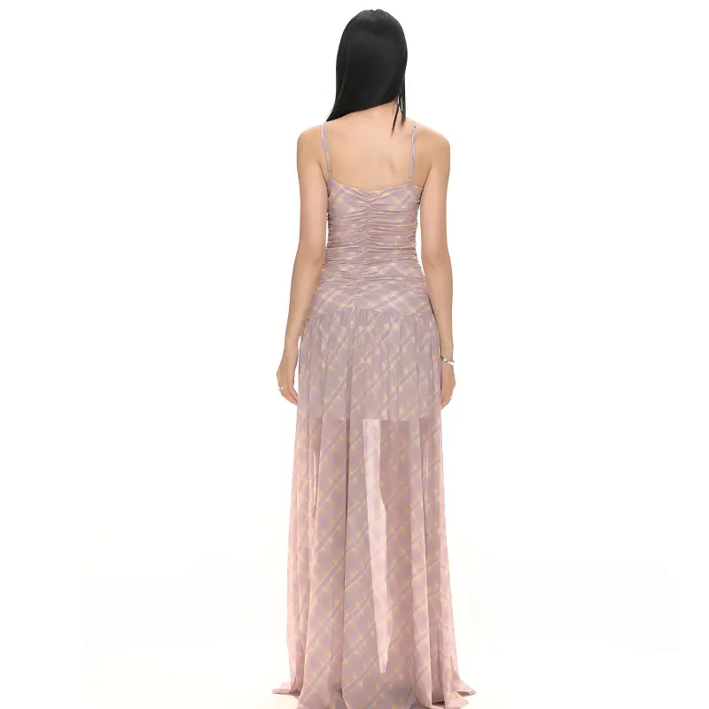 PAZZO Slip Dresses Women's Pink Purple-1