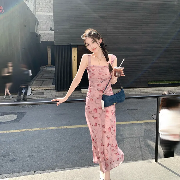 PAZZO Slip Dresses Women's Pink Mist Rose-3