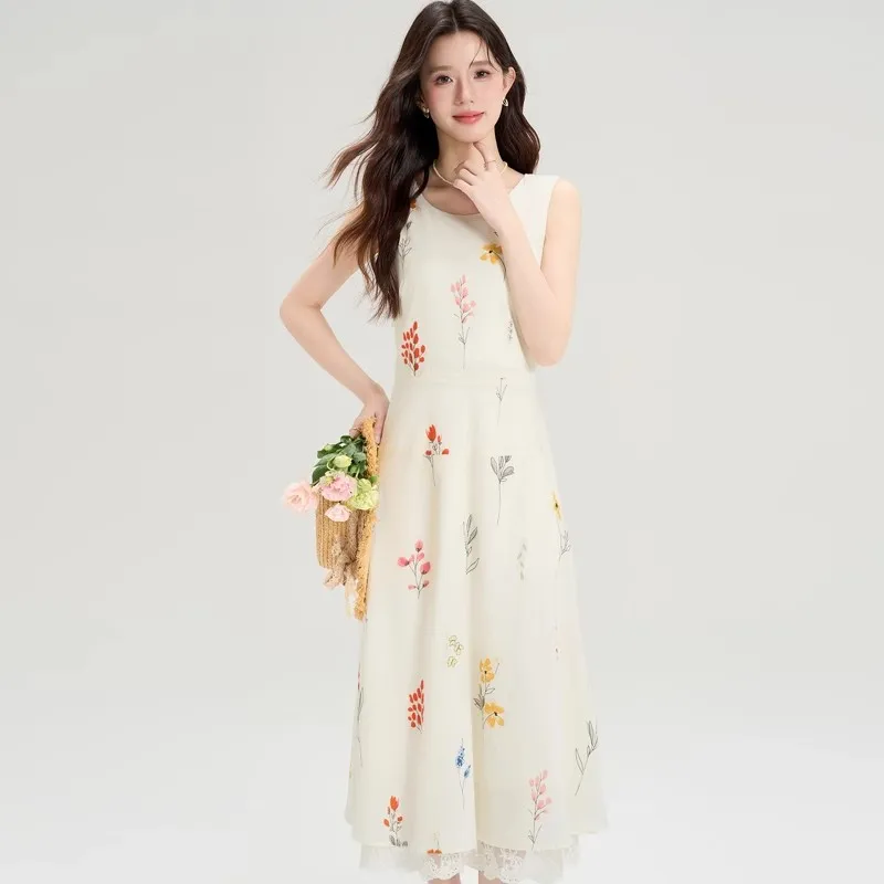 PAZZO Sleeveless Dresses Women's Beige-7