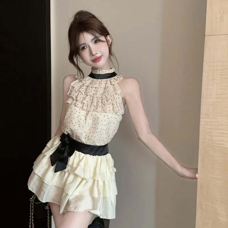 PAZZO Skirt Set Women's Apricot-7