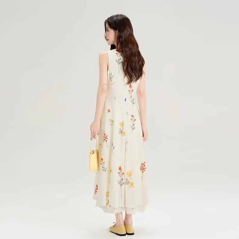 PAZZO Sleeveless Dresses Women's Beige-5