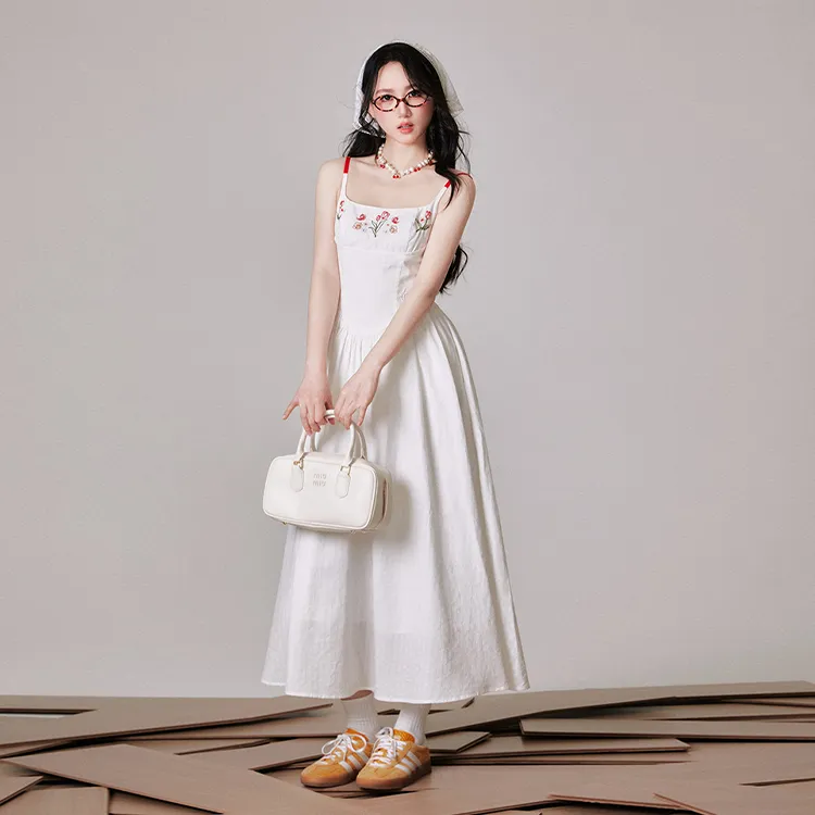 PAZZO Slip Dresses Women's White-2