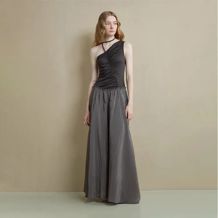 PAZZO Sleeveless Dresses Women's Black Gray Color-4