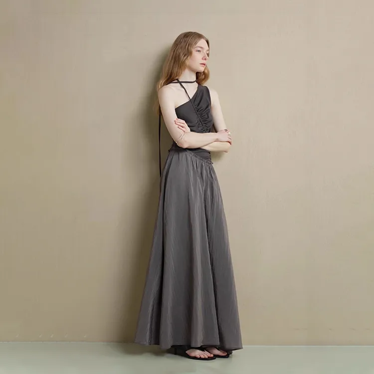 PAZZO Sleeveless Dresses Women's Black Gray Color-2
