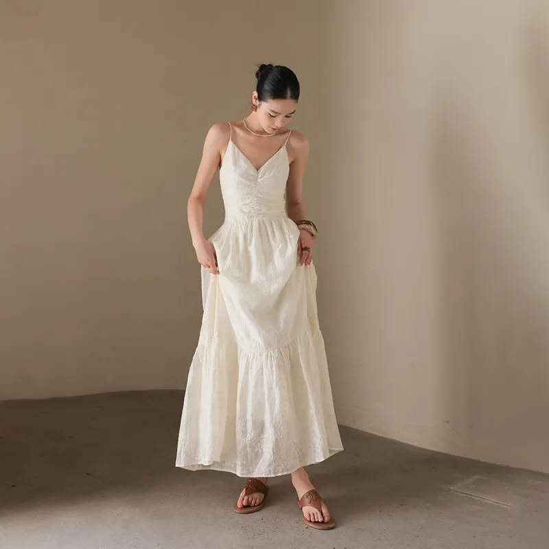 PAZZO Slip Dresses Women's Ecru-4