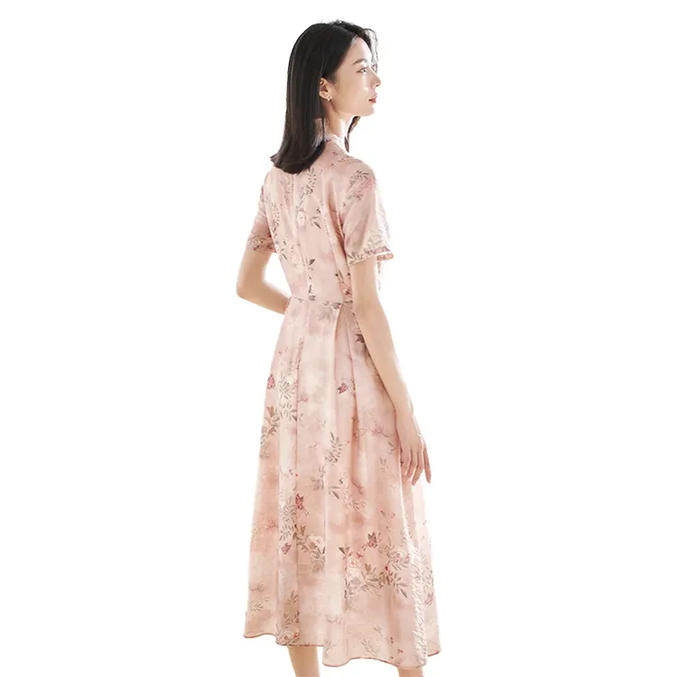 PAZZO Short Sleeved Dress Women's Pink-1