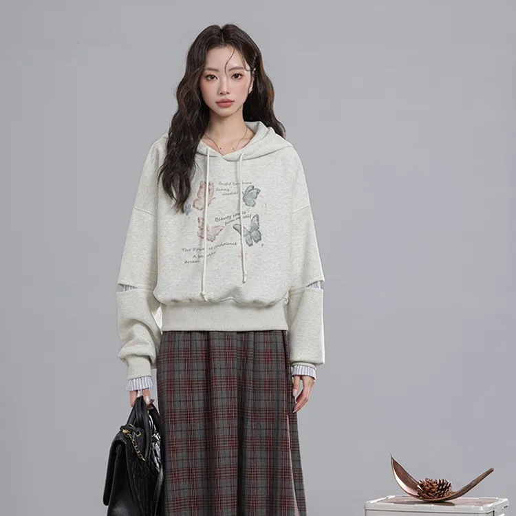 PAZZO Sweet Style Soft And Gentle Loose Fit Hoodie Women's-2