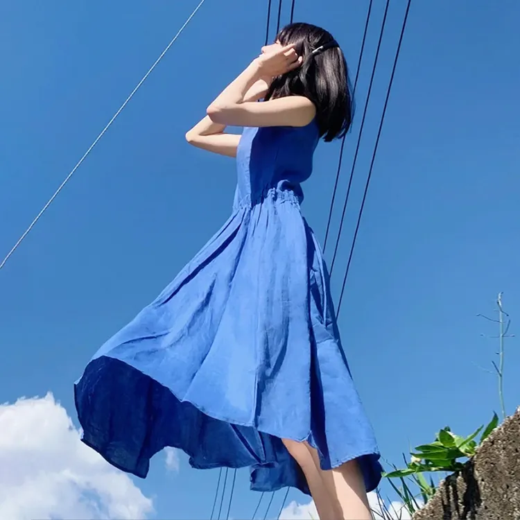 PAZZO Sleeveless Dress Women's Klein Blue-3