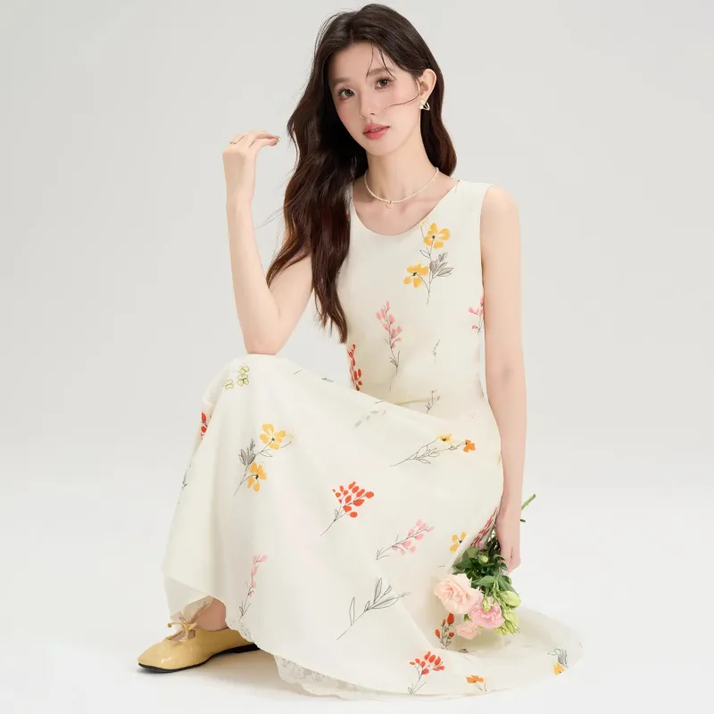 PAZZO Sleeveless Dresses Women's Beige-6