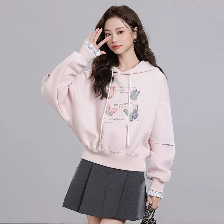 PAZZO Sweet Style Soft And Gentle Loose Fit Hoodie Women's-12