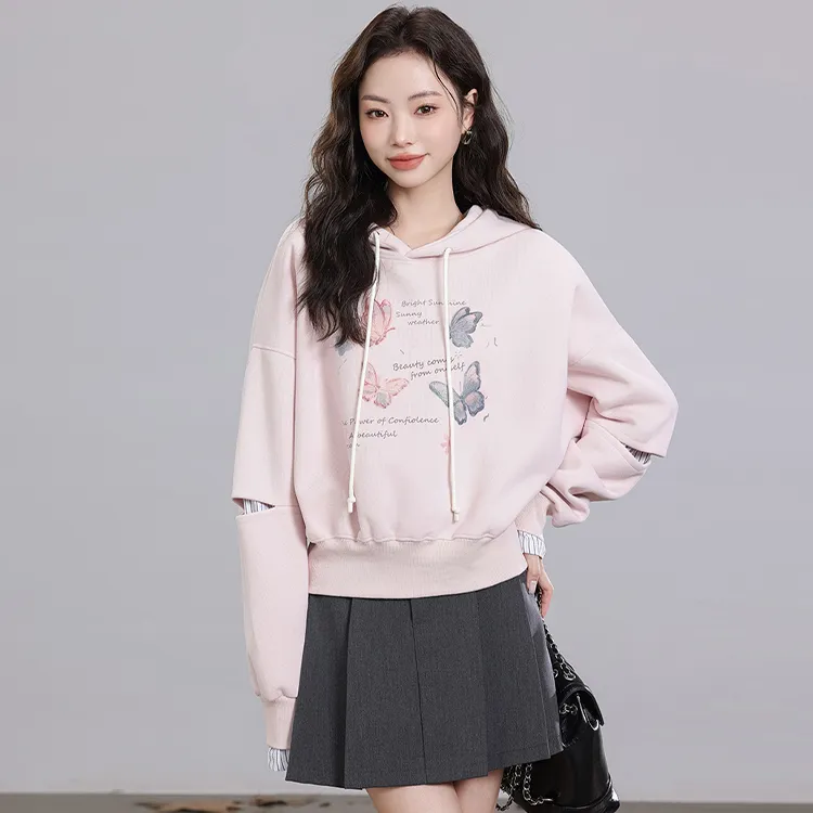 PAZZO Sweet Style Soft And Gentle Loose Fit Hoodie Women's-13