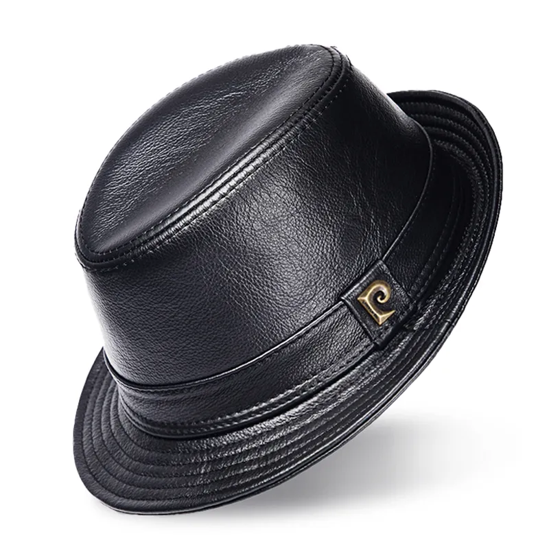 PIERRE CARDIN Cow Leather Top Hats Men's-1