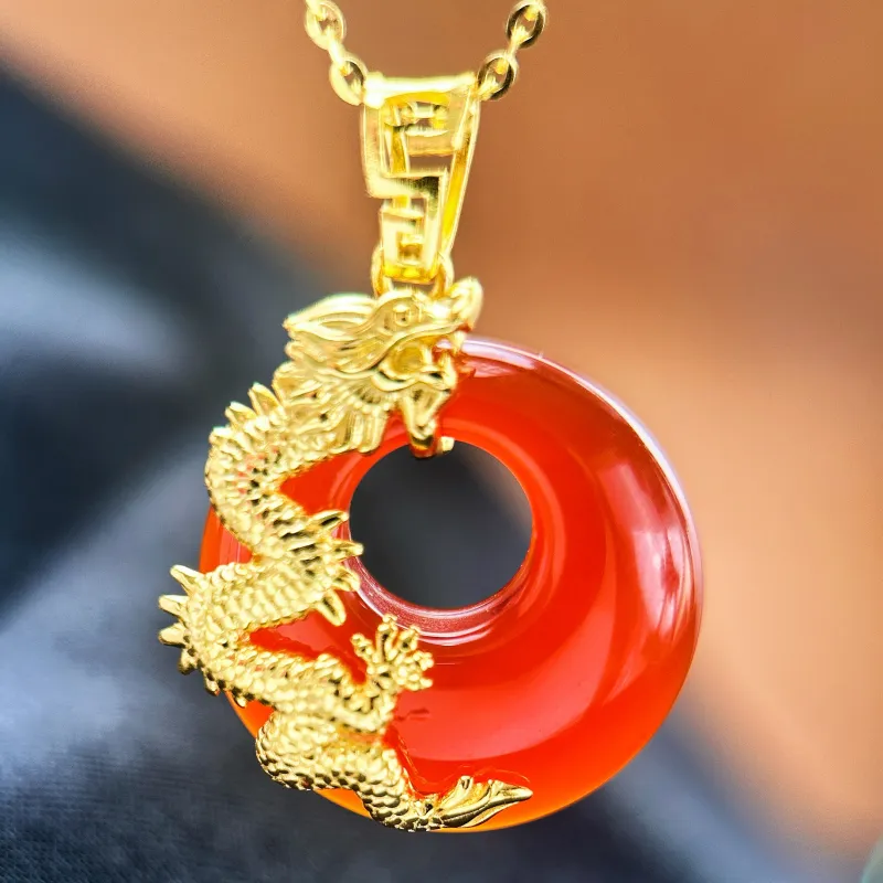 KOYOOME Natural Chalcedony Necklaces Unisex-2