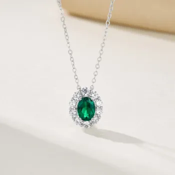 KOYOOME Cultivated Emerald Necklaces Unisex