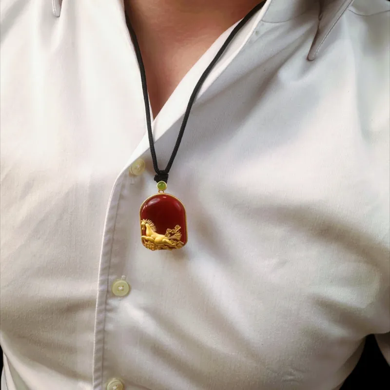 KOYOOME Natural Chalcedony Necklaces Unisex-5
