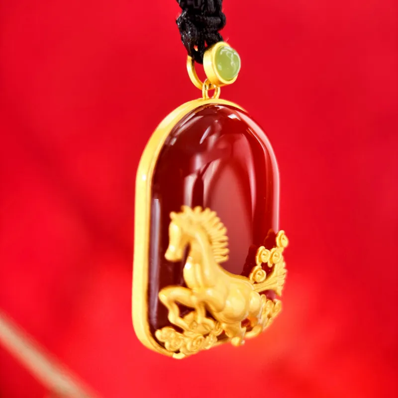 KOYOOME Natural Chalcedony Necklaces Unisex-2