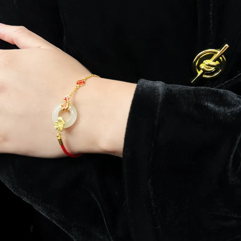 KOYOOME Hetian Jade Bracelets White Jade Unisex-3