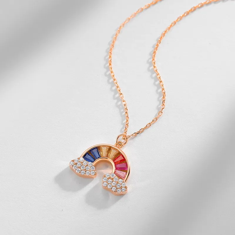 KOYOOME Synthetic Cubic Zirconia Necklaces Unisex-3