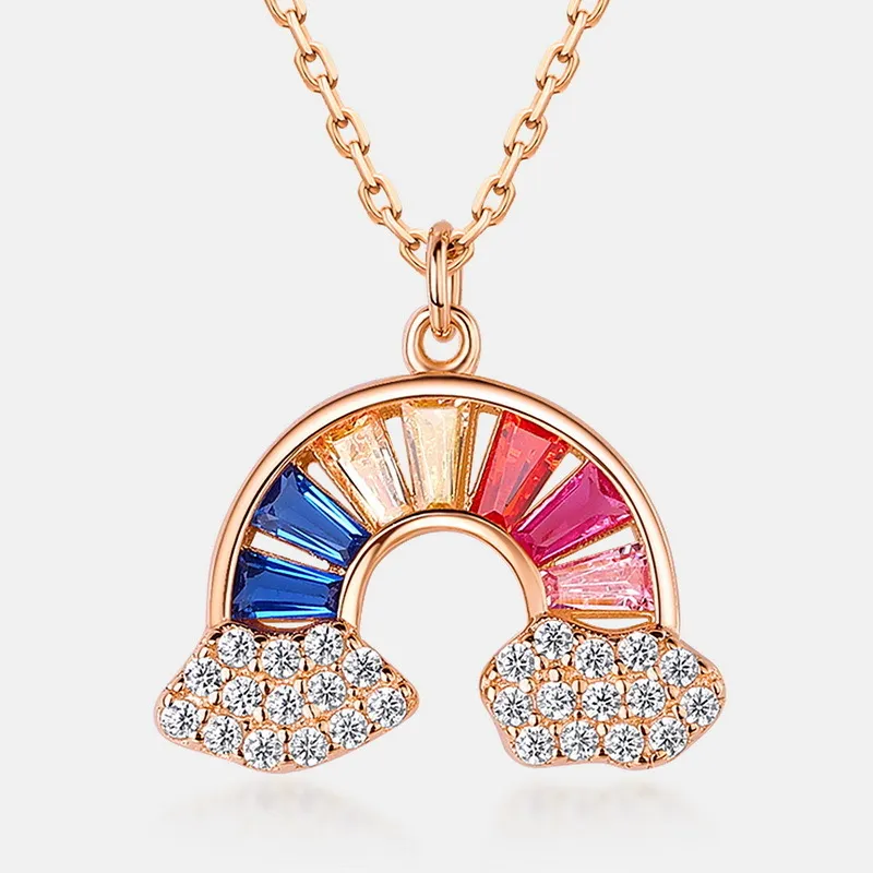 KOYOOME Synthetic Cubic Zirconia Necklaces Unisex-4