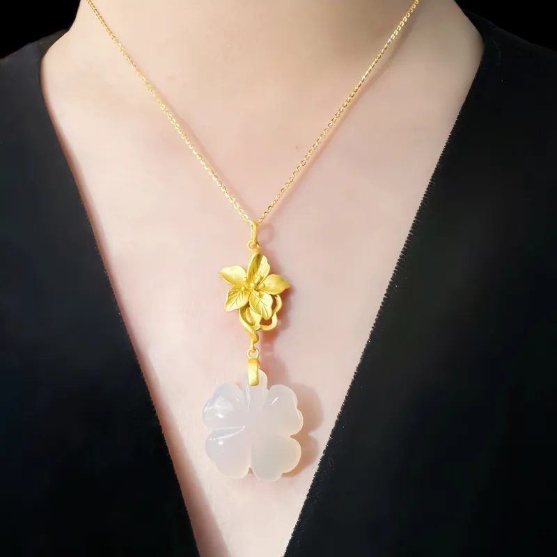 KOYOOME Natural Chalcedony Necklaces Unisex-3
