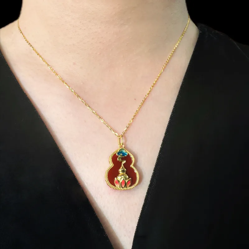 KOYOOME Natural Chalcedony Necklaces Unisex-4