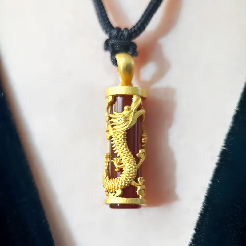 KOYOOME Natural Chalcedony Jade Necklaces Unisex-4