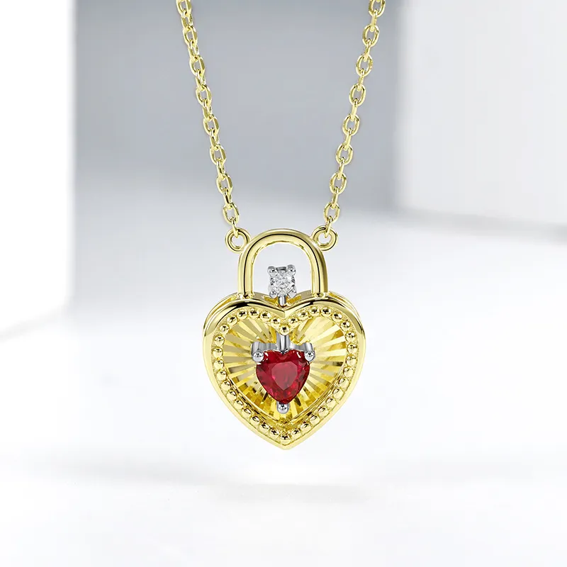 KOYOOME Gold Plated S925 Sterling Silver With Cultured Gemstone Necklaces Unisex-3