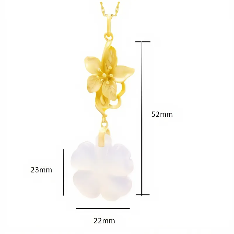 KOYOOME Natural Chalcedony Necklaces Unisex-4