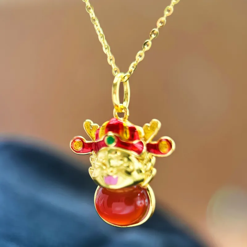 KOYOOME Natural Chalcedony Necklaces Unisex-1