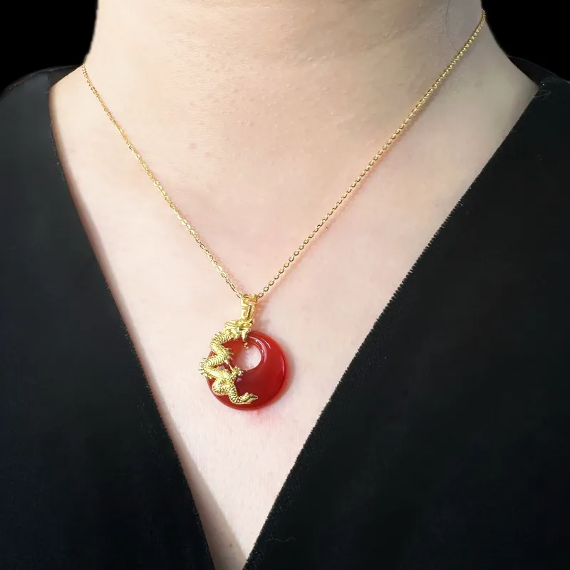 KOYOOME Natural Chalcedony Necklaces Unisex-3