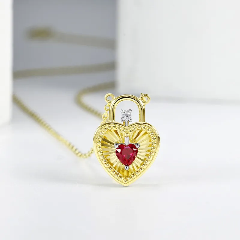 KOYOOME Gold Plated S925 Sterling Silver With Cultured Gemstone Necklaces Unisex-2