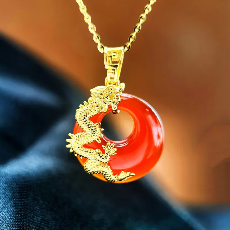 KOYOOME Natural Chalcedony Necklaces Unisex-1