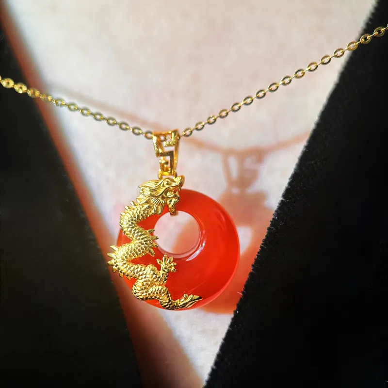KOYOOME Natural Chalcedony Necklaces Unisex-4