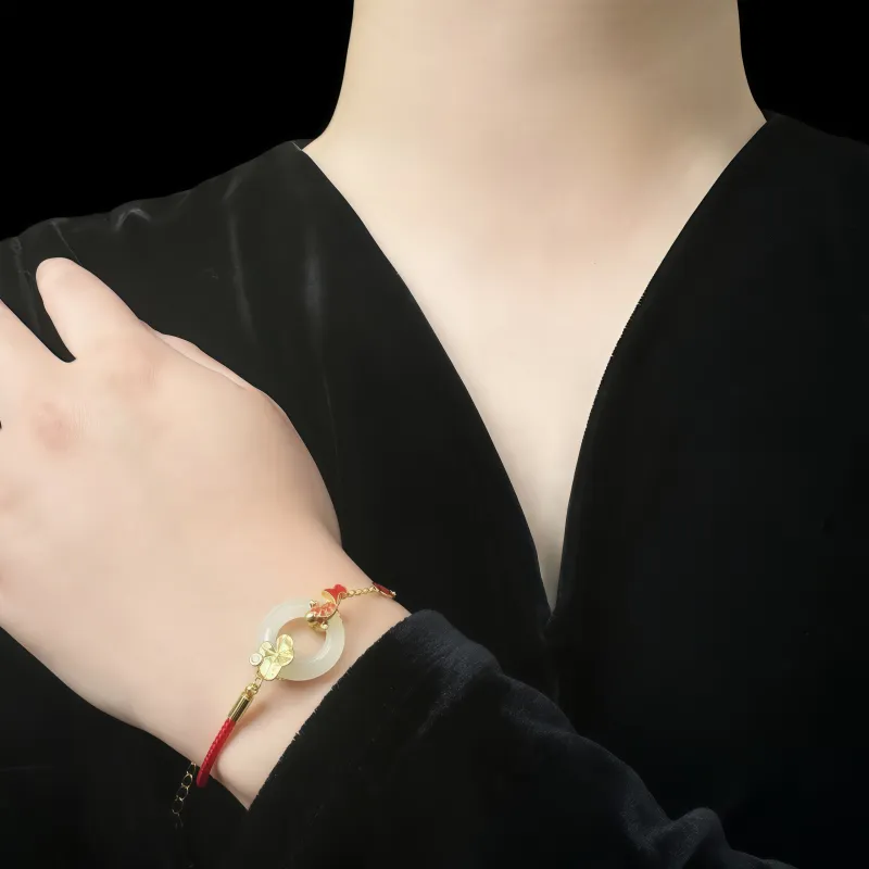 KOYOOME Hetian Jade Bracelets White Jade Unisex-5