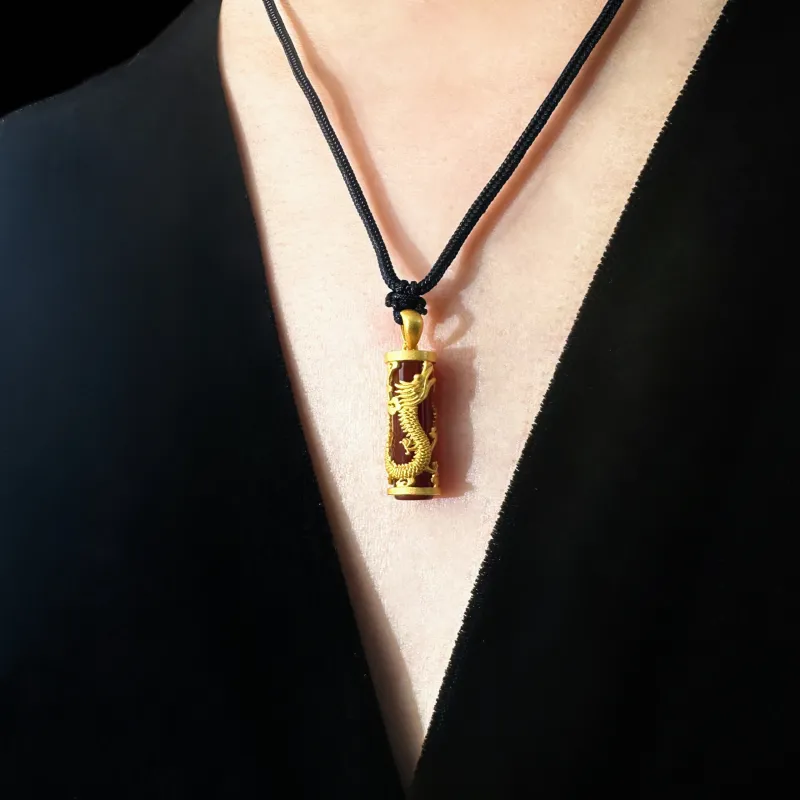 KOYOOME Natural Chalcedony Jade Necklaces Unisex-2