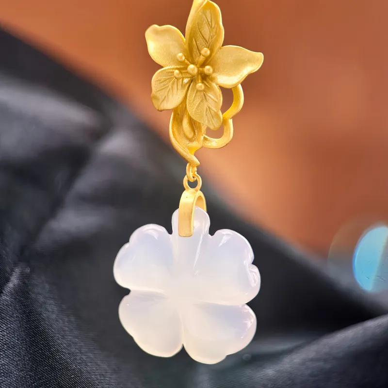 KOYOOME Natural Chalcedony Necklaces Unisex-1
