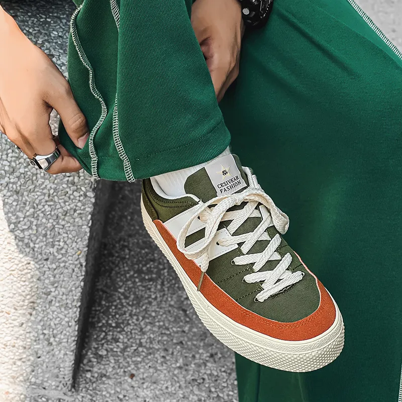 WJA Low Top Skateboard Shoes Unisex Green-5