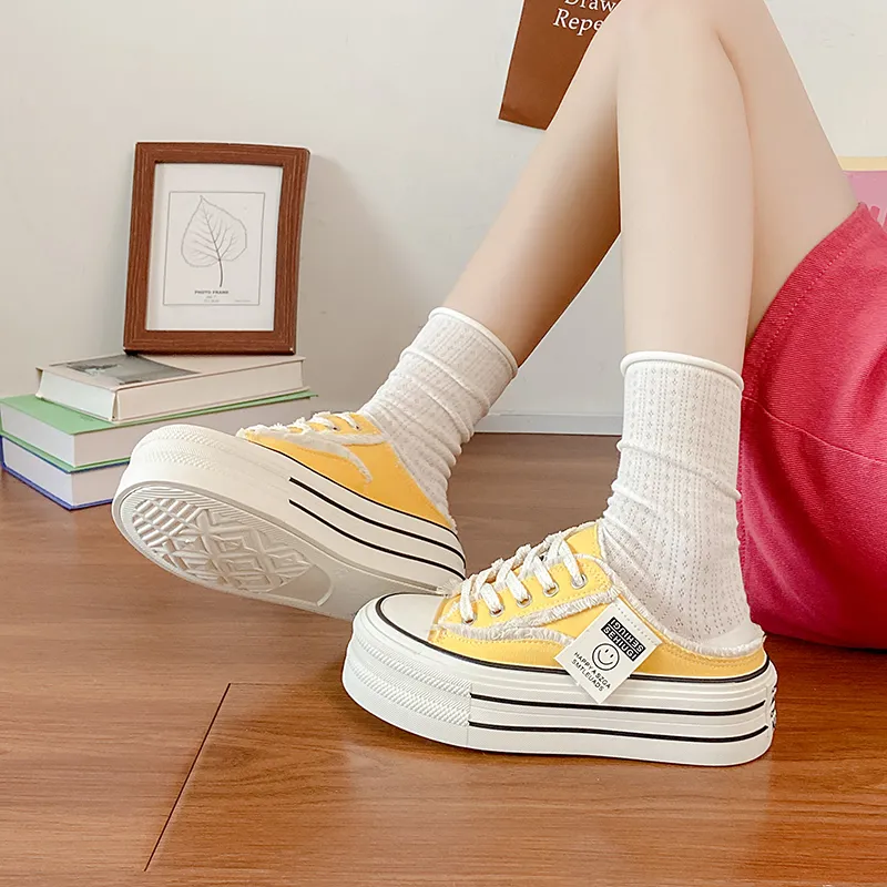 WJA Rubber Sole Abrasion Resistant Slip Resistant Closed Toe Slippers Women's-5