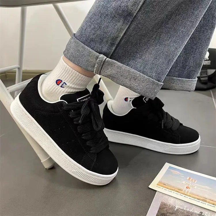 WJA Skateboard Shoes Unisex Low Top Black-2
